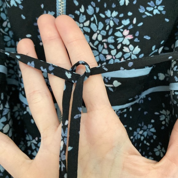 MATERNITY Blue Flower Print Blouse - Picture 4 of 6